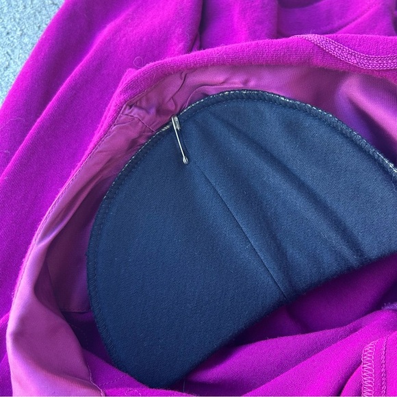 Vintage Dennis Goldsmith Magenta Knit Dress Long Sleeve Rhinestone USA Medium - Picture 11 of 11